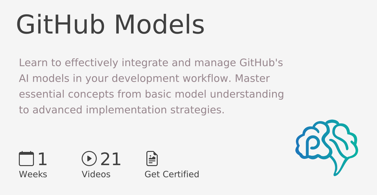 GitHub Models | Pragmatic AI Labs